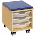 Whitney Brothers WB1811 Mobile Teacher's Stool with Trays - 18 1/2'' x 14 1/2'' x 16 1/2'' 9461811